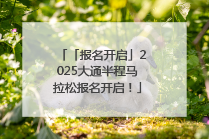 「报名开启」2025大通半程马拉松报名开启！