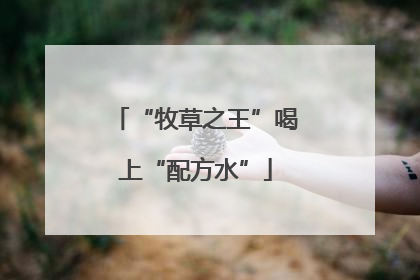 “牧草之王”喝上“配方水”