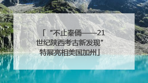 “不止秦俑——21世纪陕西考古新发现”特展亮相美国加州