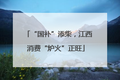 “国补”添柴，江西消费“炉火”正旺