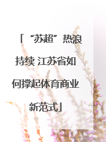 “苏超”热浪持续 江苏省如何撑起体育商业新范式