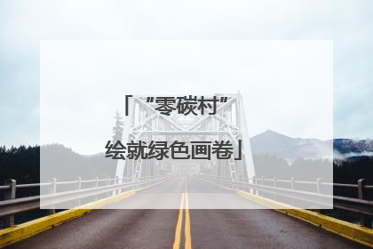 “零碳村” 绘就绿色画卷