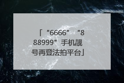 “6666”“888999”手机靓号再登法拍平台