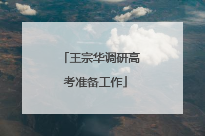 王宗华调研高考准备工作