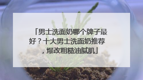 男士洗面奶哪个牌子最好？十大男士洗面奶推荐，爆改粗糙油腻肌