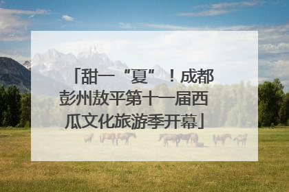 甜一“夏”！成都彭州敖平第十一届西瓜文化旅游季开幕