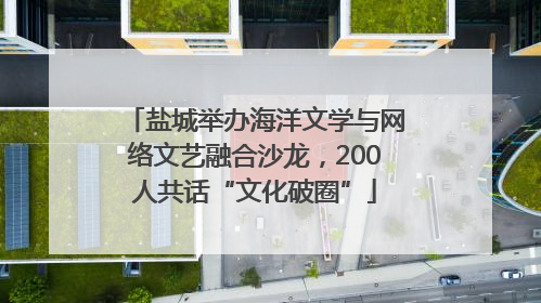 盐城举办海洋文学与网络文艺融合沙龙，200人共话“文化破圈”