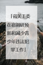 省关工委在宿调研预防和减少青少年违法犯罪工作