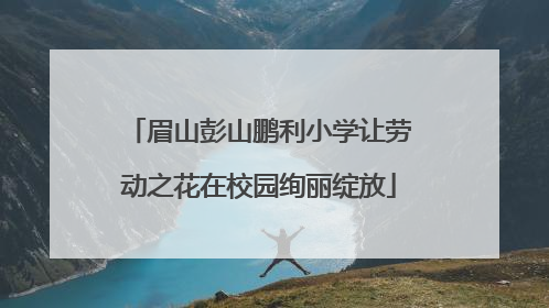 眉山彭山鹏利小学让劳动之花在校园绚丽绽放