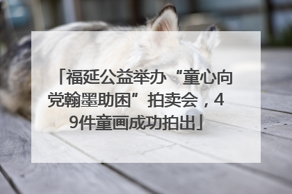 福延公益举办“童心向党翰墨助困”拍卖会，49件童画成功拍出