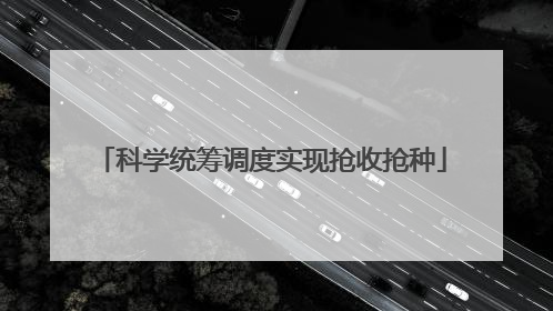 科学统筹调度实现抢收抢种