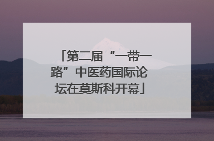 第二届“一带一路”中医药国际论坛在莫斯科开幕