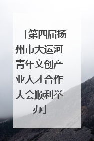 第四届扬州市大运河青年文创产业人才合作大会顺利举办