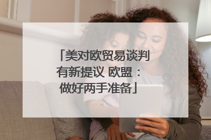 美对欧贸易谈判有新提议 欧盟：做好两手准备