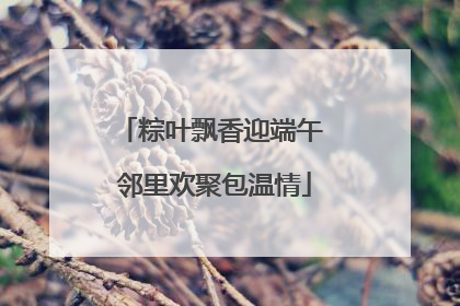 粽叶飘香迎端午 邻里欢聚包温情