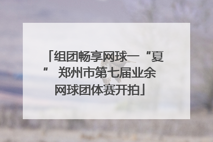 组团畅享网球一“夏” 郑州市第七届业余网球团体赛开拍