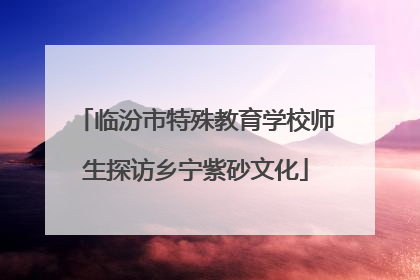 临汾市特殊教育学校师生探访乡宁紫砂文化