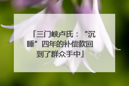 三门峡卢氏：“沉睡”四年的补偿款回到了群众手中