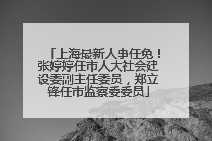 上海最新人事任免！张婷婷任市人大社会建设委副主任委员，郑立锋任市监察委委员