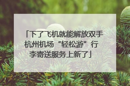 下了飞机就能解放双手 杭州机场“轻松游”行李寄送服务上新了