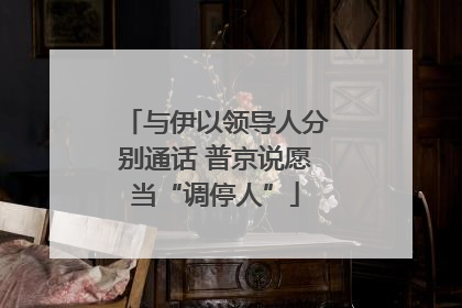 与伊以领导人分别通话 普京说愿当“调停人”