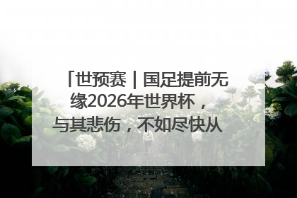 世预赛｜国足提前无缘2026年世界杯，与其悲伤，不如尽快从选帅开始重建