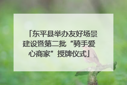 东平县举办友好场景建设暨第二批“骑手爱心商家”授牌仪式
