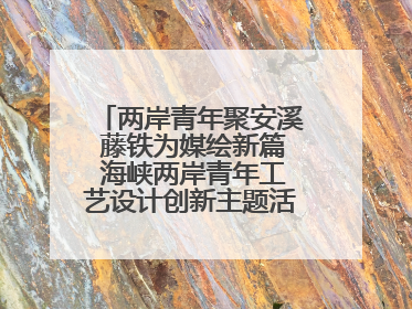 两岸青年聚安溪 藤铁为媒绘新篇 海峡两岸青年工艺设计创新主题活动开幕