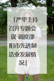 严华主持召开专题会议 调度邵阳市先进制造业发展情况