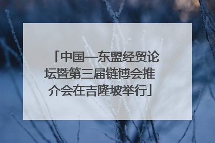 中国—东盟经贸论坛暨第三届链博会推介会在吉隆坡举行