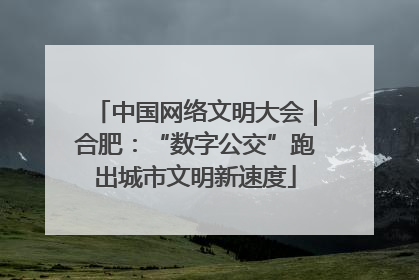 中国网络文明大会｜合肥：“数字公交”跑出城市文明新速度