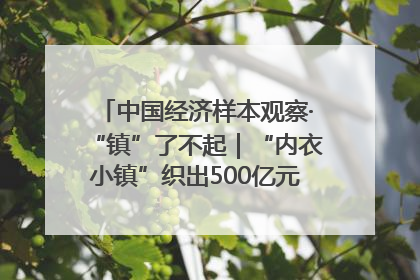 中国经济样本观察·“镇”了不起｜“内衣小镇”织出500亿元“里子产业”