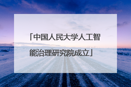 中国人民大学人工智能治理研究院成立