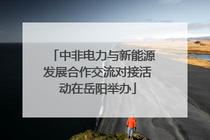 中非电力与新能源发展合作交流对接活动在岳阳举办