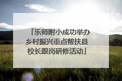 乐师附小成功举办乡村振兴重点帮扶县校长跟岗研修活动