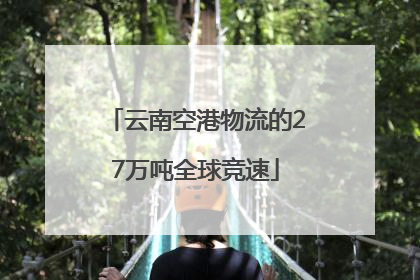 云南空港物流的27万吨全球竞速