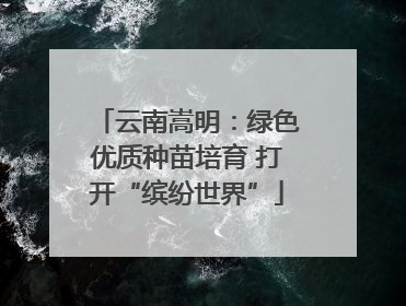 云南嵩明：绿色优质种苗培育 打开“缤纷世界”