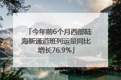 今年前6个月西部陆海新通道班列运量同比增长76.9%