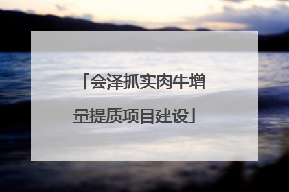 会泽抓实肉牛增量提质项目建设
