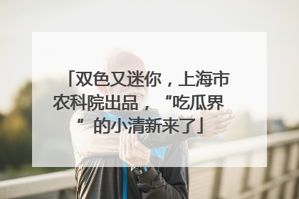 双色又迷你，上海市农科院出品，“吃瓜界”的小清新来了
