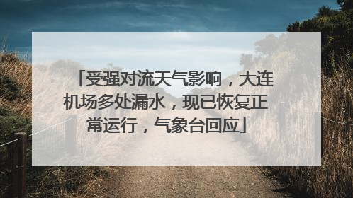 受强对流天气影响，大连机场多处漏水，现已恢复正常运行，气象台回应