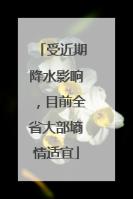 受近期降水影响，目前全省大部墒情适宜