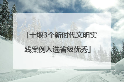 十堰3个新时代文明实践案例入选省级优秀