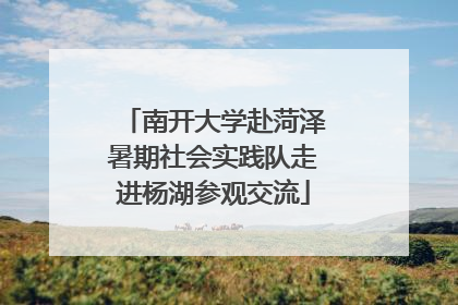 南开大学赴菏泽暑期社会实践队走进杨湖参观交流