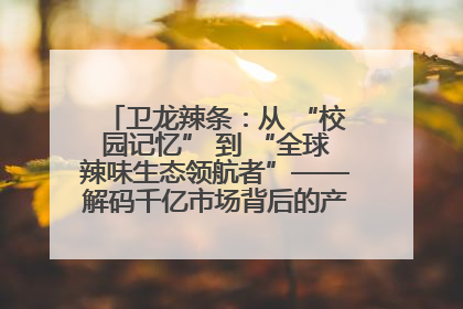卫龙辣条：从 “校园记忆” 到 “全球辣味生态领航者”——解码千亿市场背后的产品创新与全链路破圈
