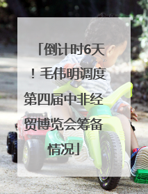 倒计时6天！毛伟明调度第四届中非经贸博览会筹备情况