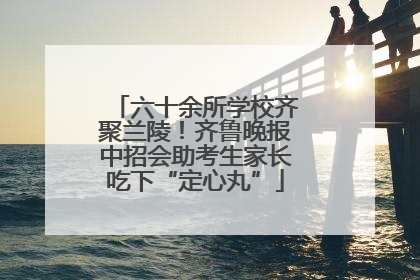 六十余所学校齐聚兰陵！齐鲁晚报中招会助考生家长吃下“定心丸”