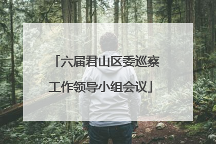 六届君山区委巡察工作领导小组会议