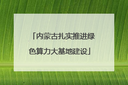 内蒙古扎实推进绿色算力大基地建设