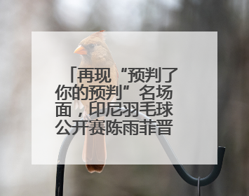 再现“预判了你的预判”名场面，印尼羽毛球公开赛陈雨菲晋级八强
